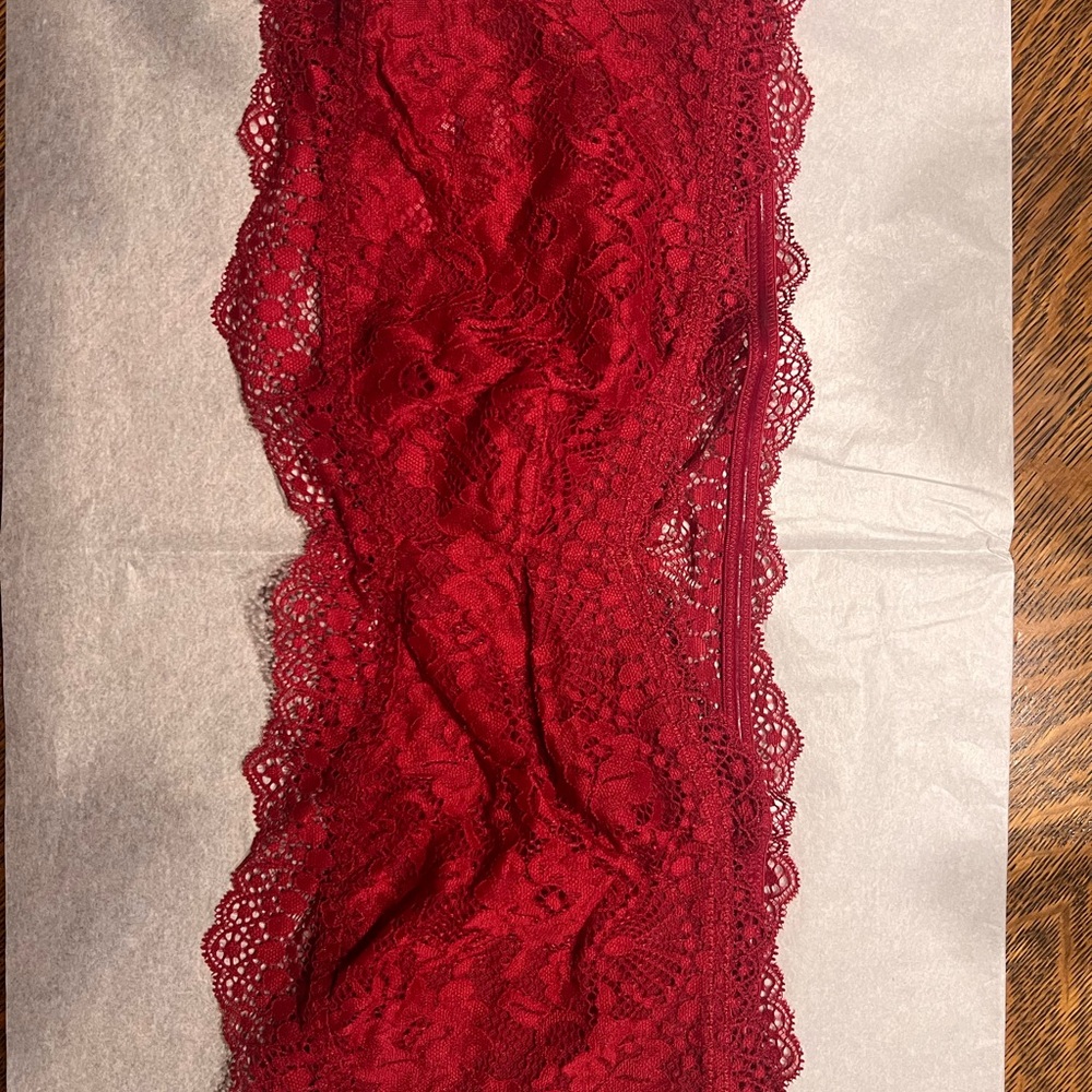 Free People Burgundy Lace Fabric